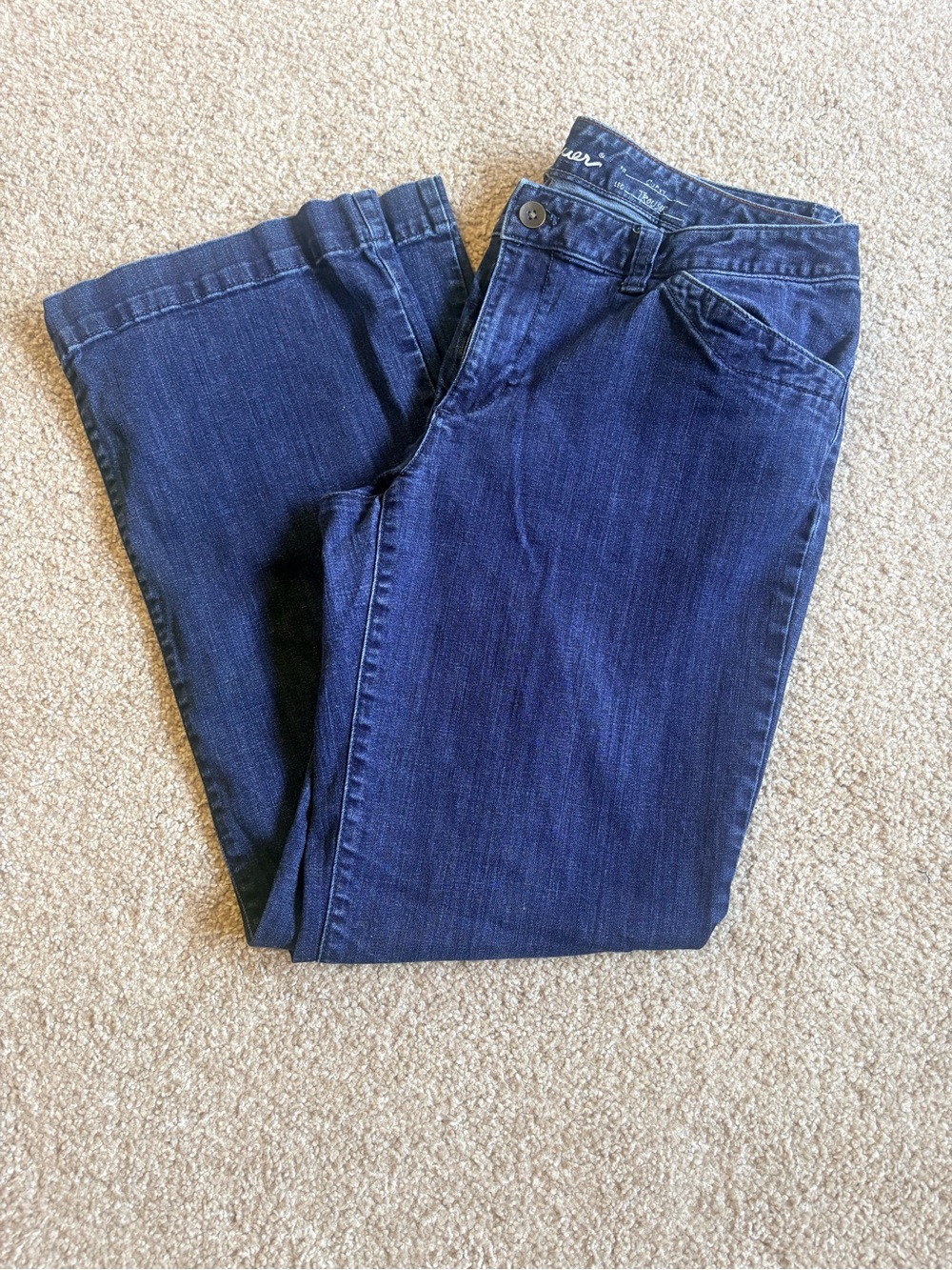 Eddie Bauer Women's Dark Blue Wide-Leg Jeans